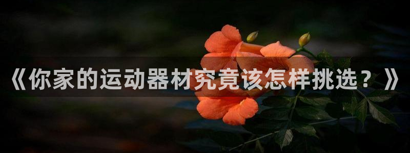 意昂4五金厂：《你家的运动器材究竟该怎样挑选？》