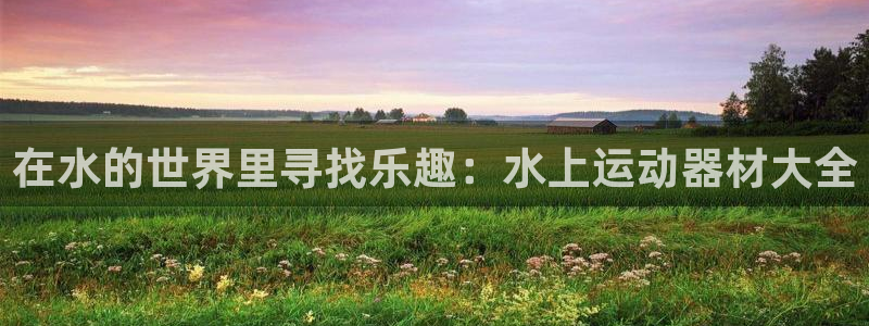 意昂集团官网：在水的世界里寻找乐趣：水上运动器材大全