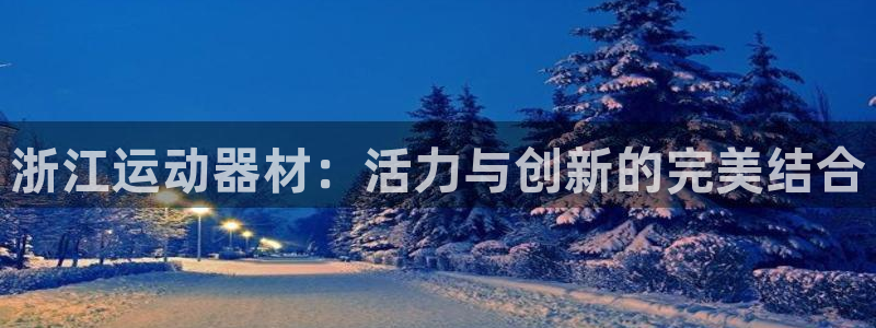 意昂4神州：浙江运动器材：活力与创新的完美结合